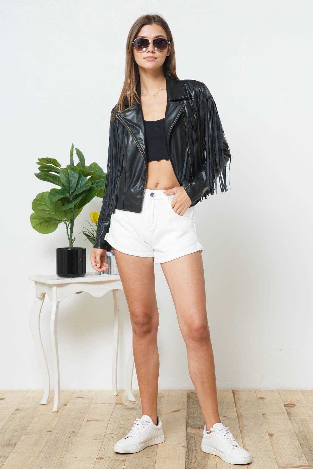 Blue B - 31120J - Mineral Washed Thermal Crop Button Up Shirt Jacket: BROWN / MEDIUM