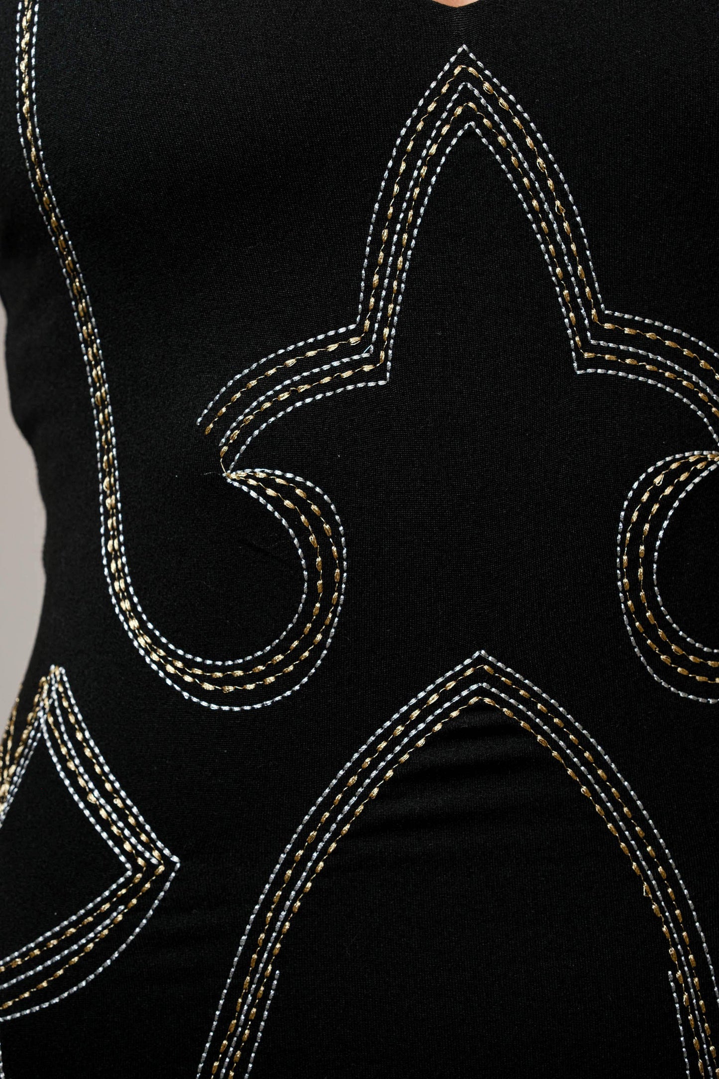 Blue B - 23491R - Jersey Plunge Boots Stitch Bodysuit: BLACK / M